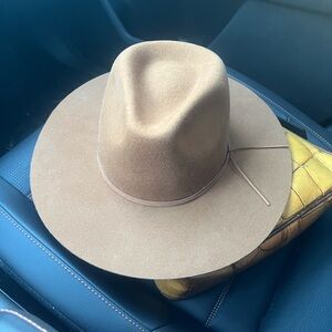 Anthropologie Wyeth Tan Felt Hat one size with adjustable strap